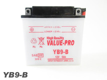 新品 開放型バッテリー YB9-B 互換 FB9-B 12N9-4B-1 / ベスパPX80 P200 PX200 Hexagon Lusso Cosa / エリミネーター125 BN125 CJ360T_画像3
