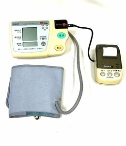 【中古】オムロン 上腕式血圧計 HEM-759P ファジィ プリンタ付き ACアダプターなし