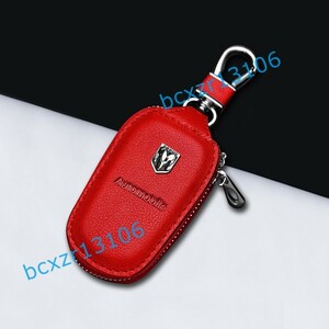 * Dodge DODGE* red * car smart key case key cover high quality leather key enduring wear light weight key holder storage love car key ...