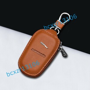 * Jaguar JAGUAR* Brown * car smart key case key cover high quality leather key enduring wear light weight key holder storage love car key ...