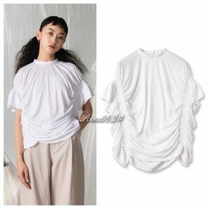 【タグ付き】ミントデザインズ SHIRRING TOP トップス Tシャツ