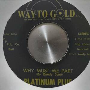 ◆即決◆VERY RARE◆KILLER MODERN SOUL DEEP FUNK SWEET SOUL◆◆◆PLATINUM PLUS◆◆◆WHY MUST WE PART / SO SIMPLE◆◆◆ORIGINAL◆