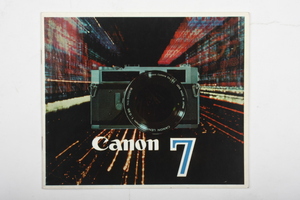 ※ 貴重 純正 Canon キヤノン catalog カタログ Canon7 キヤノン７ printed in Japan pub no.0094 086N90　4675
