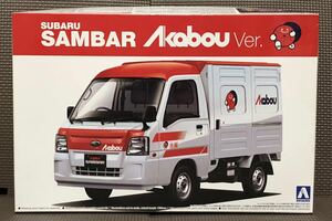  Aoshima 1/24 The * the best car GT 74 Subaru Sambar last model red cap car panel van truck plastic model plastic model not yet constructed blue island TT red cap SUBARU