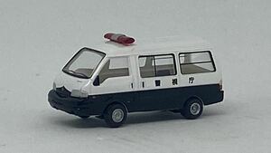  The * car collection 7. Mazda Bongo van patrol car Metropolitan Police Department 1/150 Tommy Tec car kore minicar patrol car Vanette Delica car 