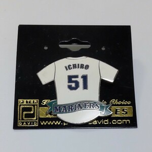 送料120円～ イチロー SEATTLE MARINERS PETER DAVID ピンバッジ MLB 検)非売品 ピンバッチ ピンズ NEWERA 当時物 デッドストック PINS