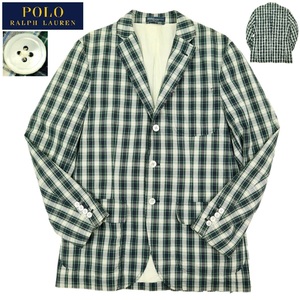 [S2879][ прекрасный товар ]POLO RALPH LAUREN Polo Ralph Lauren tailored jacket tartan проверка размер 40