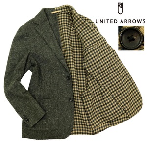 [B2401][ made in Japan ]UNITED ARROWS United Arrows tailored jacket wool jacket two-tone color - check size M