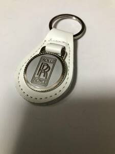 ★ロールスロイス★アルミ製／白厚皮　本皮 キーホルダーS ★ ROLLS ROYCE★新品 ! ★ 即決！