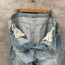 Levi's501R ライトブルー ボタンフライ デニムジーンズパンツ W36L34 実寸W35in 赤タブ 00501-1627 USA 海外輸入 古着 LK10578_画像7