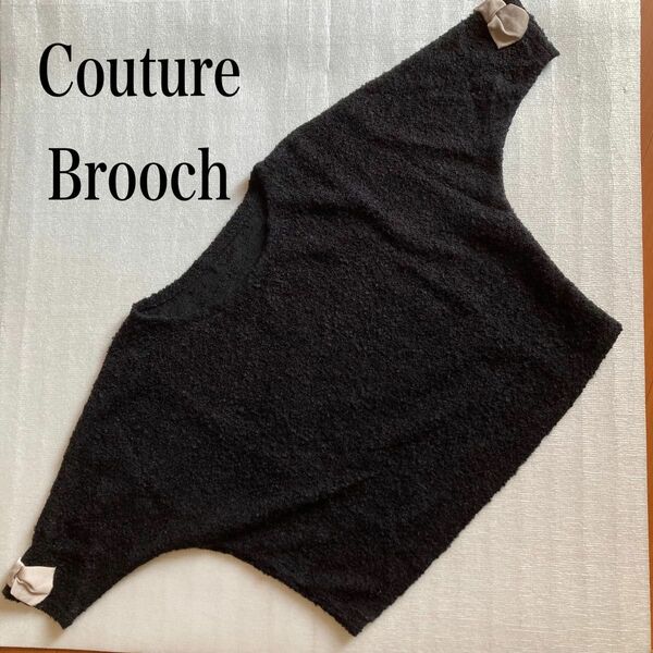 Couture Brooch クチュールブローチ・ラグラン七分袖 リボン付き トップス