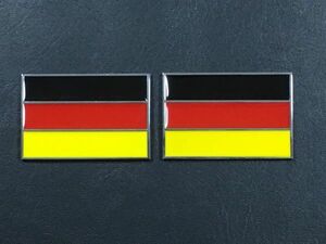 送料無料 2枚 メタルエンブレム ドイツ 国旗 VW ベンツ ポルシェ ワーゲン BMW アルピナ アウディ車 バイク シール エンブレム ステッカー