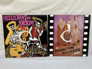 ◎M077◎LP レコード UK盤 2枚まとめて THE SHARKS シャークス/ロカビリー サイコビリー/Phantom Rockers/Hell's Bent On Rockin !