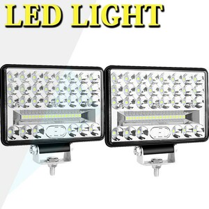 送料込.. SUV 6C-144W 12V/24V LED ワークライト 作業灯 6インチ 144W 6500K 農業機械 2個 前照明灯 建設機械 駐車場 投光器 トラック