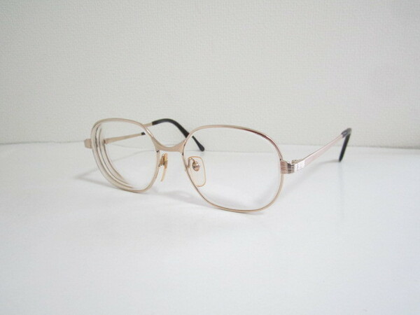 H◆ビンテージ　レトロ　年代物　LONG-LOK PAT.　439　変形　ウェリントン型　パリ型　パッションゴール系　眼鏡　程度良品