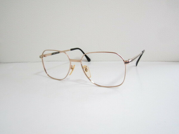 柿◆ビンテージ　レトロ　ROBERT STOCK　RK-2001　ロバートストック　ウェリントン型　ゴールド系　眼鏡　中古品