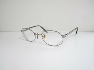 柿◆B&L　RAYーBAN　W2319　NWBK　レイバン　オーバル型　シルバーｘクリアグレー系　眼鏡　程度良品