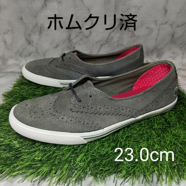 【LACOSTE】ラコステ　スニーカー　US5.5(23.0cm)　灰