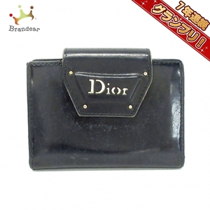 ディオール/クリスチャンディオール DIOR/ChristianDior 名刺入れ - レザー 黒 財布