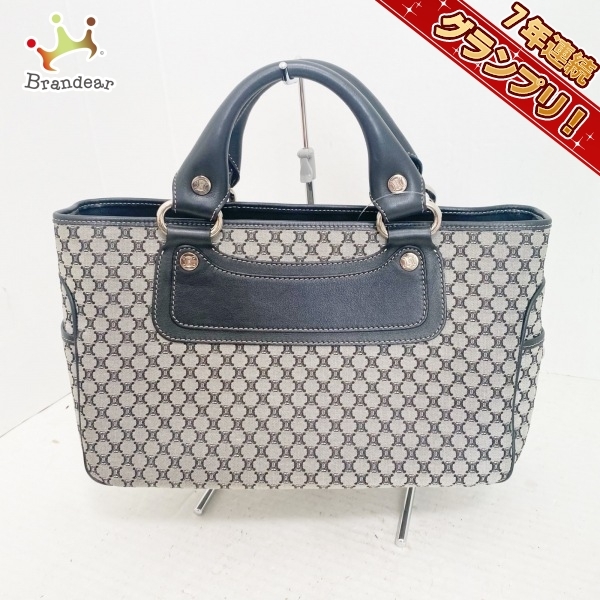 魅力の 【中古】CELINE◇ハンドバッグ/PVC/BRW/総柄/マカダム柄