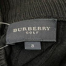 バーバリーゴルフ BURBERRYGOLF 長袖セーター サイズ3 L - 黒 メンズ ハイネック/ハーフジップアップ トップス_画像3
