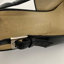 ボッテガヴェネタ BOTTEGA VENETA サンダル 35 1/2 C - レザー 黒 編み込み 靴_画像5