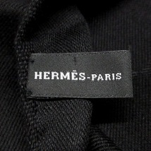 エルメス HERMES ストール(ショール) カシミヤ×シルク 黒 H柄 美品 マフラー_画像2