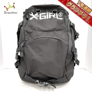 エックスガール X-GIRL リュックサック - ナイロン 黒 バッグ