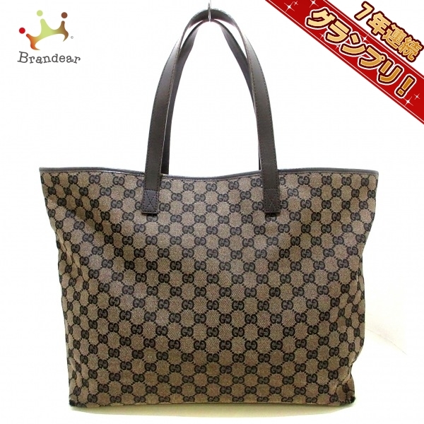 Yahoo!オークション - GUCCI グッチトートバッグ 153238 GG柄 ジャ