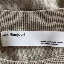 ハローボンジュール hello,bonjour! 長袖セーター - グレーベージュ レディース クルーネック/サイドスリット 美品 トップス_画像3