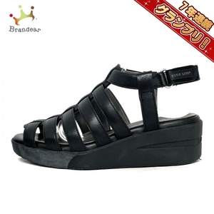 ruko line RUCO LINE sandals 36 - leather black lady's Wedge sole shoes 