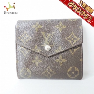 ルイヴィトン LOUIS VUITTON Wホック財布 190 ポルトモネビエ(旧型) モノグラム・キャンバス - 843 財布 モノグラム