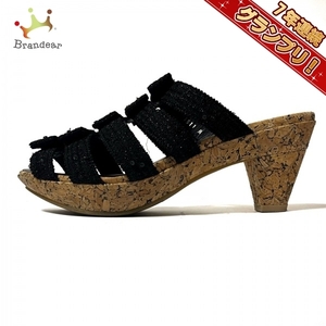 アンテプリマ ANTEPRIMA ミュール M - 化学繊維 黒 レディース リボン/スパンコール 靴