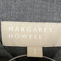 マーガレットハウエル MargaretHowell サイズ1 S - ダークネイビー レディース レギュラーカラー/長袖/ロング/麻/シャツワンピ ワンピース_画像3