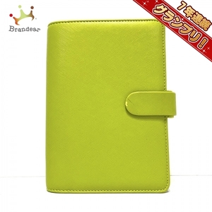 ファイロファックス Filofax 手帳 - レザー イエローグリーン 財布