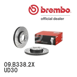 brembo Xtraブレーキローター 左右セット 09.B338.2X BMW E87 (1シリーズ) UD30 10/05～11/09 リア