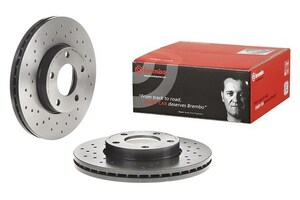 brembo Xtraブレーキローター 左右セット 09.8695.1X シトロエン DS3 A5CHM01 10/05～15/10 フロント