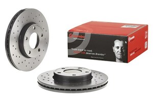 brembo Xtraブレーキローター 左右セット 09.A200.1X アウディ RSQ3 8UCTSF 8UCZGF 14/03～ リア