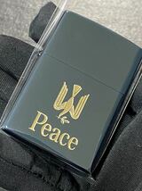 zippo ピース ブルーチタン ヴィンテージ 限定品 希少モデル 1999年製 Peace ゴールド刻印 ゴールドインナー 1999年製 ケース 保証書付き_画像2