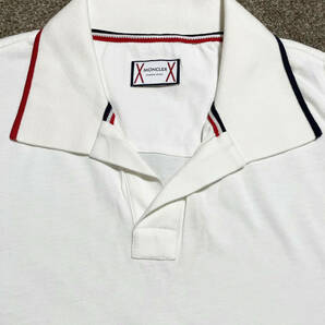 国内正規品 MONCLER GAMME BLEU MAGLIA POLO モンクレール ガムブルー マグリア ポロシャツ Tシャツ ホワイト サイズSの画像3