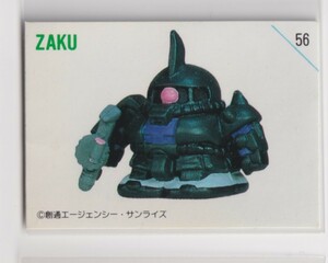 ガシャポン戦士　ミニシール　写真版　056　黒い三連星用ザク