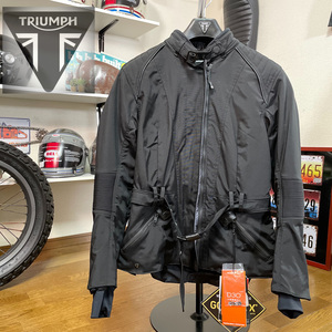 定価6.2万☆未使用☆TRIUMPH CHARLOTTE JACKET トライアンフ レディース ゴアテックス ナイロンジャケット ブラック/L D3Oプロテクター内蔵