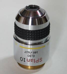 品質保証　返品可　Microscope Japan　オリンパス　対物レンズ　SPlan 10 0.30 160/0.17 BH2用　中古　Olympus