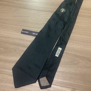  tag attaching EMPOLIO ARMANI Emporio Armani necktie silk 100% SILK black Vintage? Vintage?