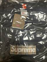 【新品タグ付き】Supreme Burberry Box Logo T-shirt L Black シュプリーム バーバリー Tシャツ Lサイズ_画像2