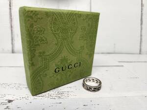 ☆GOL☆【GUCCI】 グッチ Gロゴ リング 16号 シルバー Ag925 箱付き 