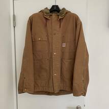 カーハート　ブラウンダック カバーオール　40s〜50s フード付き　ブランケットライニングCarhartt COVERALL WITH HOOD ハートタグ　激レア_画像2