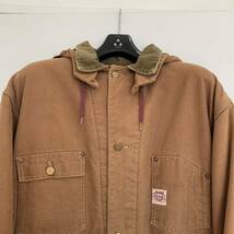 カーハート　ブラウンダック カバーオール　40s〜50s フード付き　ブランケットライニングCarhartt COVERALL WITH HOOD ハートタグ　激レア_画像7