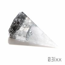 【送料無料・即決】盛塩 オルゴナイト 六角錐 ミニ 白 水晶 クリスタル 天然石 完全の石 インテリア お守り ステンレス【4月誕生石】_画像4