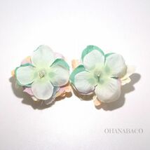 【ハンドメイド】ピアス ホワイト 白 フラワー 造花 シルクフラワー ウェディング 撮影 樹脂ピアス アレルギー対応 OHANABACO_画像4